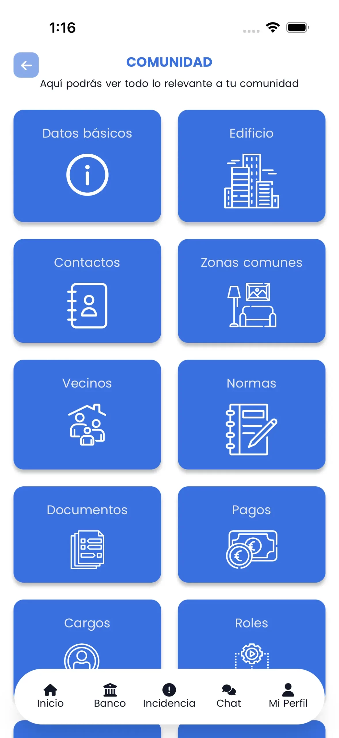 Captura de pantalla de Comunidad App 2