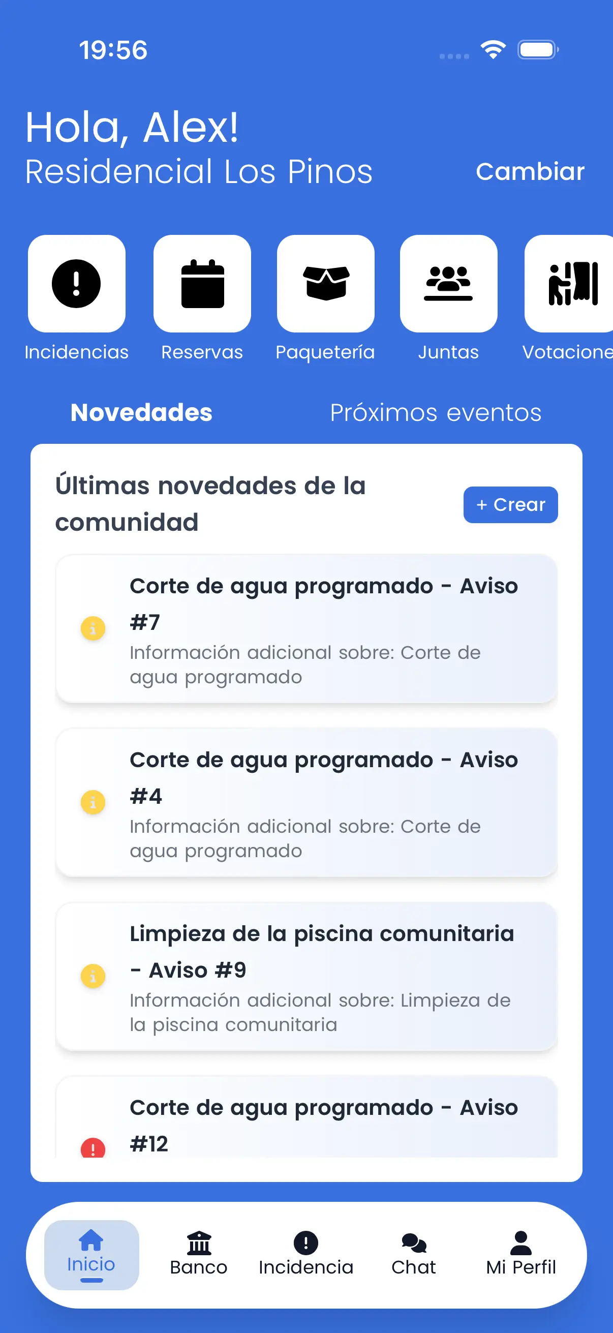 Captura de pantalla de Comunidad App 1